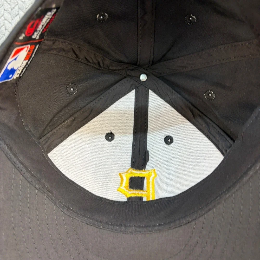 Pittsburgh Pirates MLB OC Sports Youth Black Baseball Hat Yellow P Logo Cap